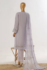Bin Saeed Stitched 3 Piece Luxury Emb Chiffon Suit-ZEFC-1555-Lilac