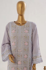 Bin Saeed Stitched 3 Piece Luxury Emb Chiffon Suit-ZEFC-1555-Lilac