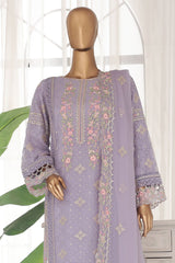 Bin Saeed Stitched 3 Piece Luxury Emb Chiffon Suit-ZEFC-1898-Light Purple