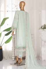 Bin Saeed Stitched 3 Piece Luxury Emb Chiffon Suit-ZEFC-1899-Mint
