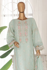 Bin Saeed Stitched 3 Piece Luxury Emb Chiffon Suit-ZEFC-1899-Mint