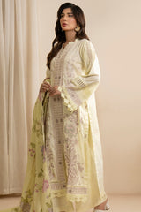 Zellbury Unstitched 3 Piece Lawn Suit-WUS25E30607