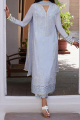 Zaha Unstitched 3 Piece Emb Festive Lawn Suit-ZF-01-Mira