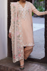 Zaha Unstitched 3 Piece Emb Festive Lawn Suit-ZF-06-Shams