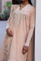 Zaha Unstitched 3 Piece Emb Festive Lawn Suit-ZF-06-Shams