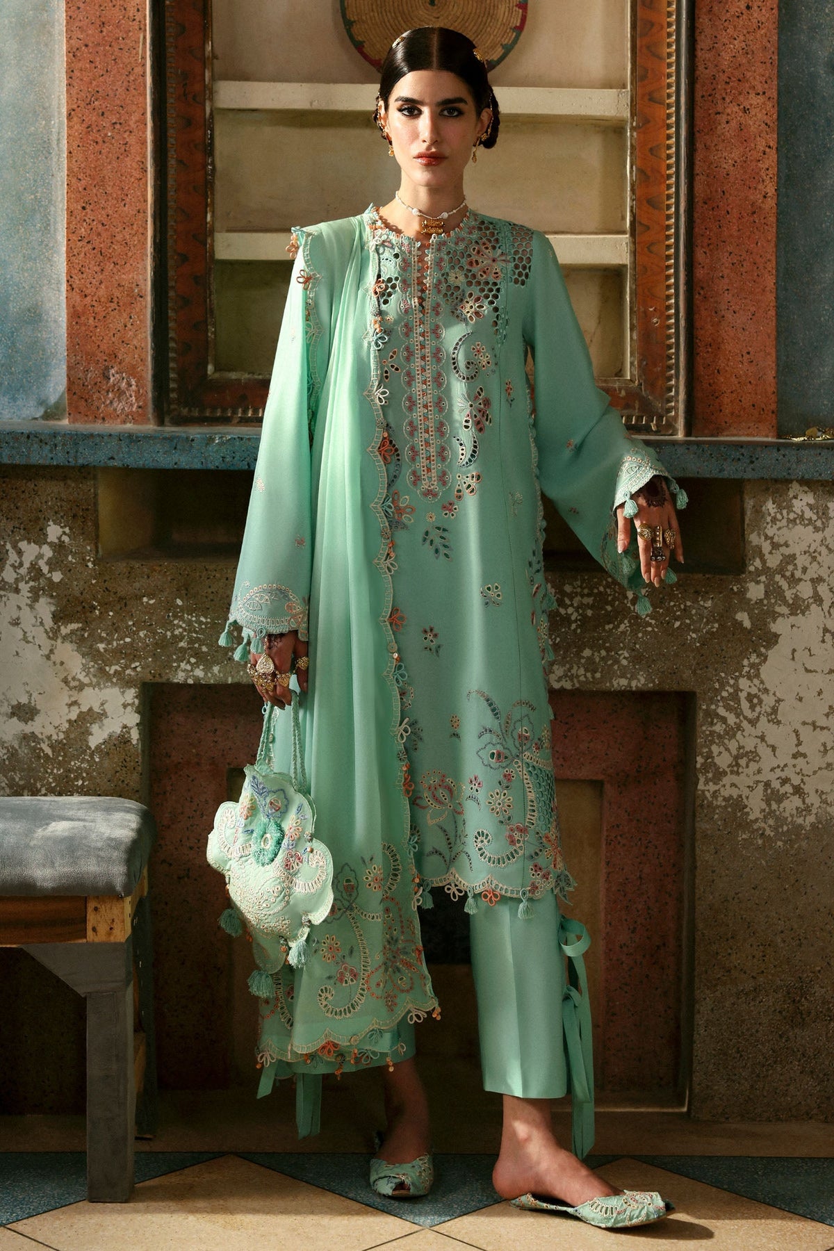 Nagina By Zaha Unstitched 3 Piece Festive Lawn Collection'2025-ZF-25-05-Seher