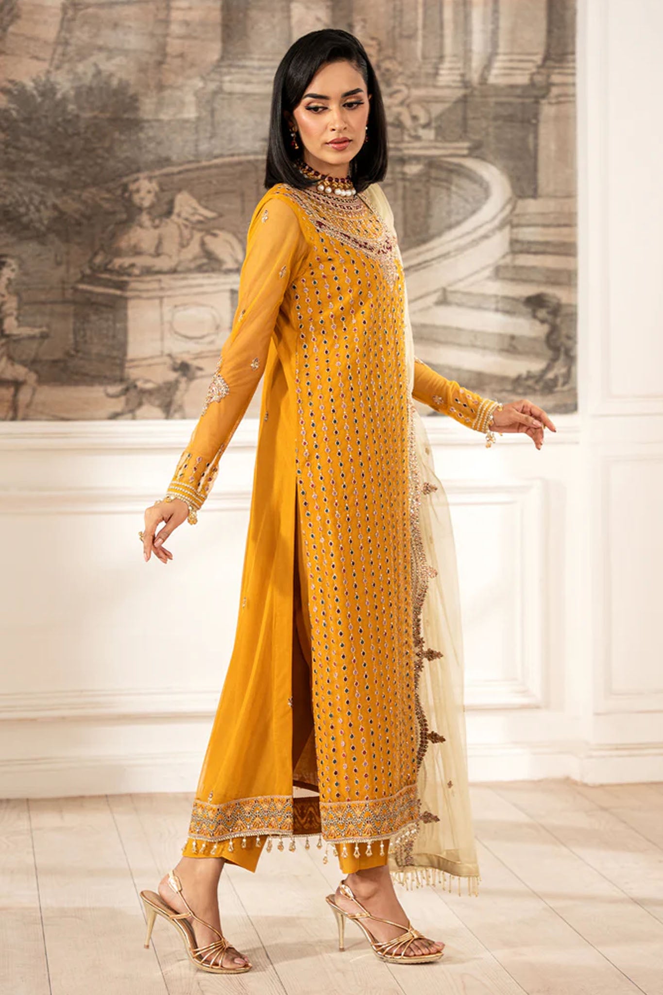 Zarif Unstitched 3 Piece Luxury Formal Edit Collection-ZFE-04-Eliza