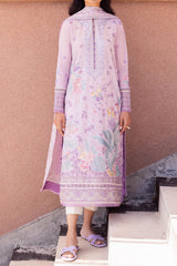 Zaha Unstitched 3 Piece Printed & Emb Lawn Suit-ZL-01-A-Ela