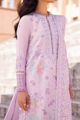 Zaha Unstitched 3 Piece Printed & Emb Lawn Suit-ZL-01-A-Ela