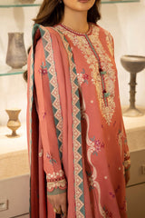 Zaha Unstitched 3 Piece Printed & Emb Lawn Suit-ZL-02-B-Larmina