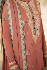 Zaha Unstitched 3 Piece Printed & Emb Lawn Suit-ZL-02-B-Larmina