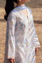 Zaha Unstitched 3 Piece Printed & Emb Lawn Suit-ZL-03-B-Aysel