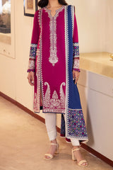 Zaha Unstitched 3 Piece Printed & Emb Lawn Suit-ZL-06-B-Ferya