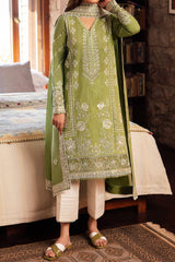 Zaha Unstitched 3 Piece Printed & Emb Lawn Suit-ZL-08-A-Zel