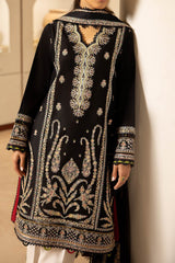 Zaha Unstitched 3 Piece Printed & Emb Lawn Suit-ZL-09-B-Elania