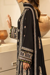 Zaha Unstitched 3 Piece Printed & Emb Lawn Suit-ZL-09-B-Elania