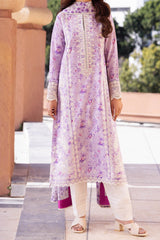 Zaha Unstitched 3 Piece Printed & Emb Lawn Suit-ZL-10-A-Sena
