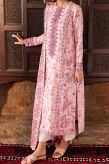 Zaha Unstitched 3 Piece Printed & Emb Lawn Suit-ZL-10-B-Sena
