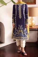 Zaha Unstitched 3 Piece Printed & Emb Lawn Suit-ZL-11-A-Vejah