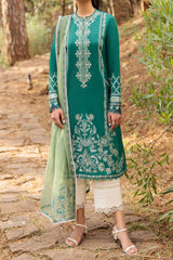 Zaha Unstitched 3 Piece Printed & Emb Lawn Suit-ZL-11-B-Vejah