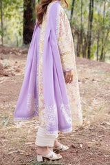 Zaha Unstitched 3 Piece Printed & Emb Lawn Suit-ZL-13-A-Sezem