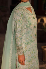 Zaha Unstitched 3 Piece Printed & Emb Lawn Suit-ZL-13-B-Sezem