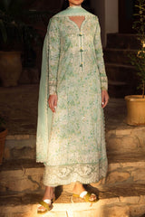 Zaha Unstitched 3 Piece Printed & Emb Lawn Suit-ZL-13-B-Sezem