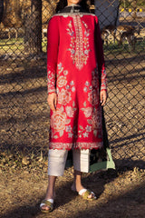 Zaha Unstitched 3 Piece Printed & Emb Lawn Suit-ZL-14-A-Gizem