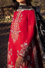 Zaha Unstitched 3 Piece Printed & Emb Lawn Suit-ZL-14-A-Gizem