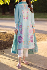 Zaha Unstitched 3 Piece Printed & Emb Lawn Suit-ZL-14-B-Gizem