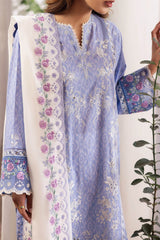 Zaha Unstitched 3 Piece Printed & Emb Lawn Suit-ZL-15-B-Narina