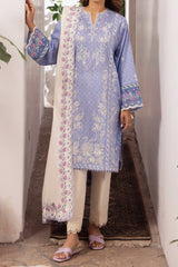 Zaha Unstitched 3 Piece Printed & Emb Lawn Suit-ZL-15-B-Narina