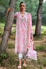 Neelum by Zaha Unstitched 3 Piece Lawn Suit-ZL25-01 A-Zayana