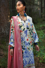 Neelum by Zaha Unstitched 3 Piece Lawn Suit-ZL25-03 B-White Solana