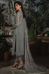 La Rosella by Zarif Unstitched 3 Piece Luxury Formals Collection'2023-ZLR-07-Noir