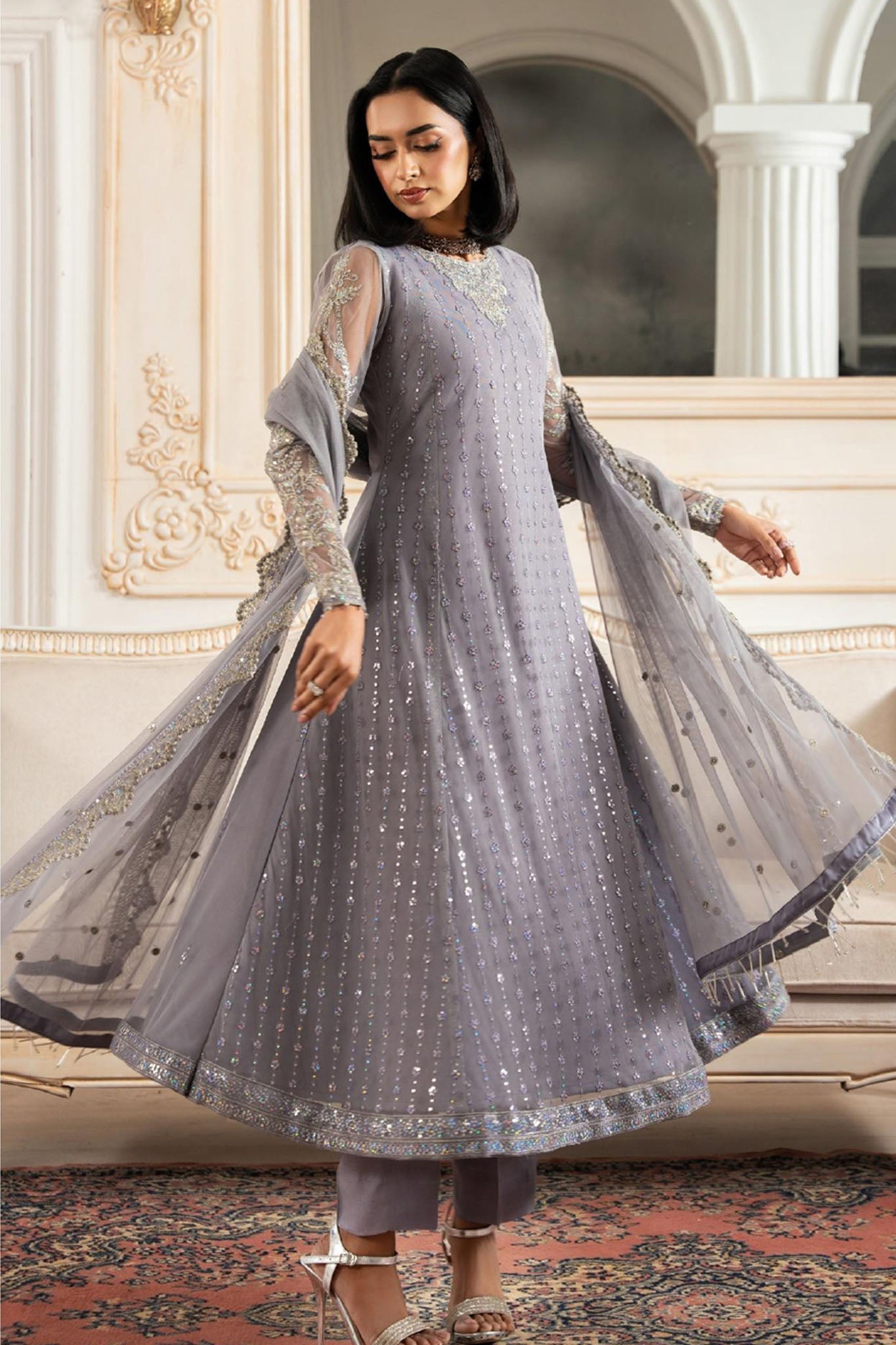 Nafees By Zarif Unstitched 3 Piece Luxury Formals Collection-ZNAF-01-Merve