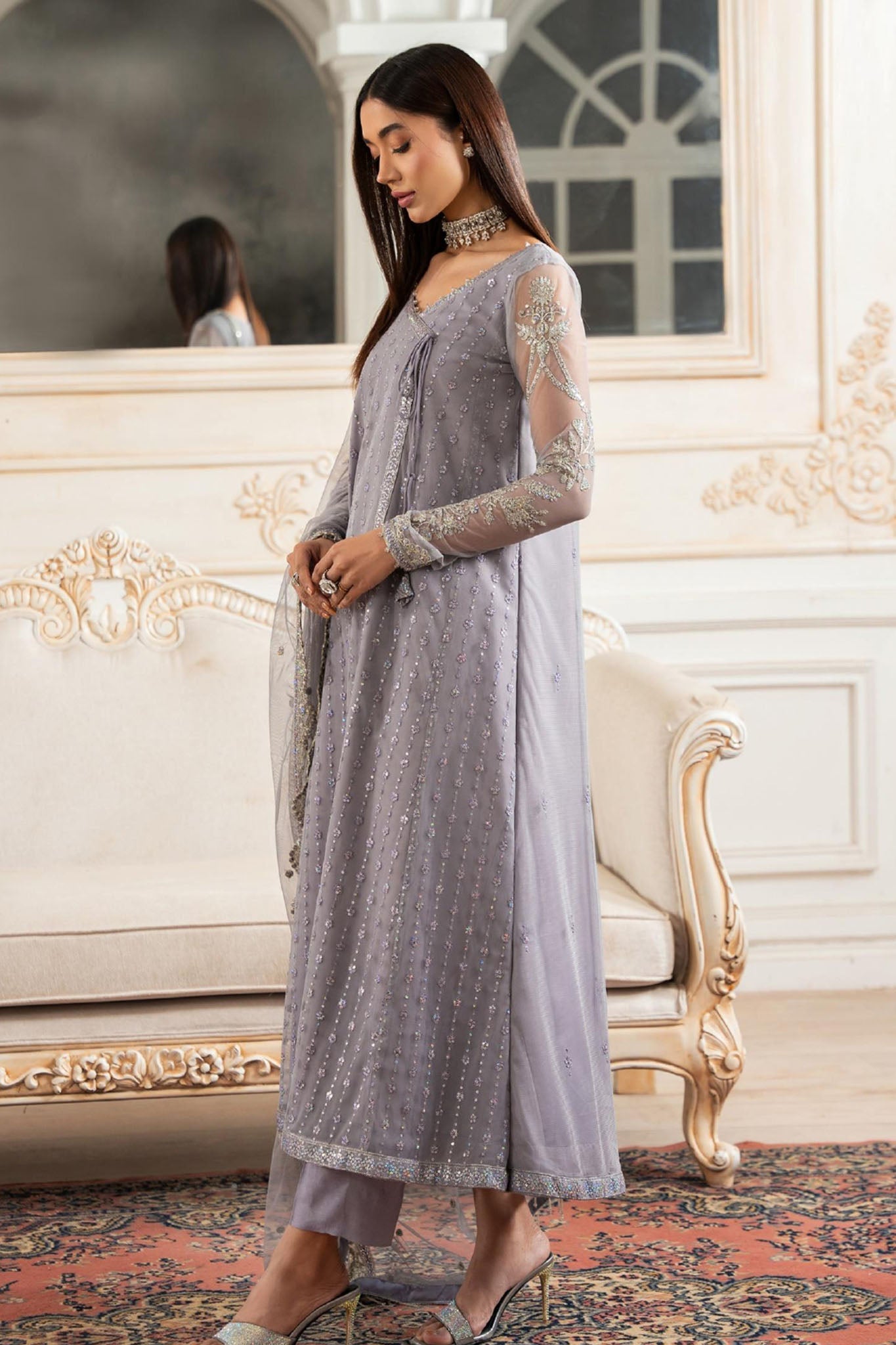 Nafees By Zarif Unstitched 3 Piece Luxury Formals Collection-ZNAF-01-Merve