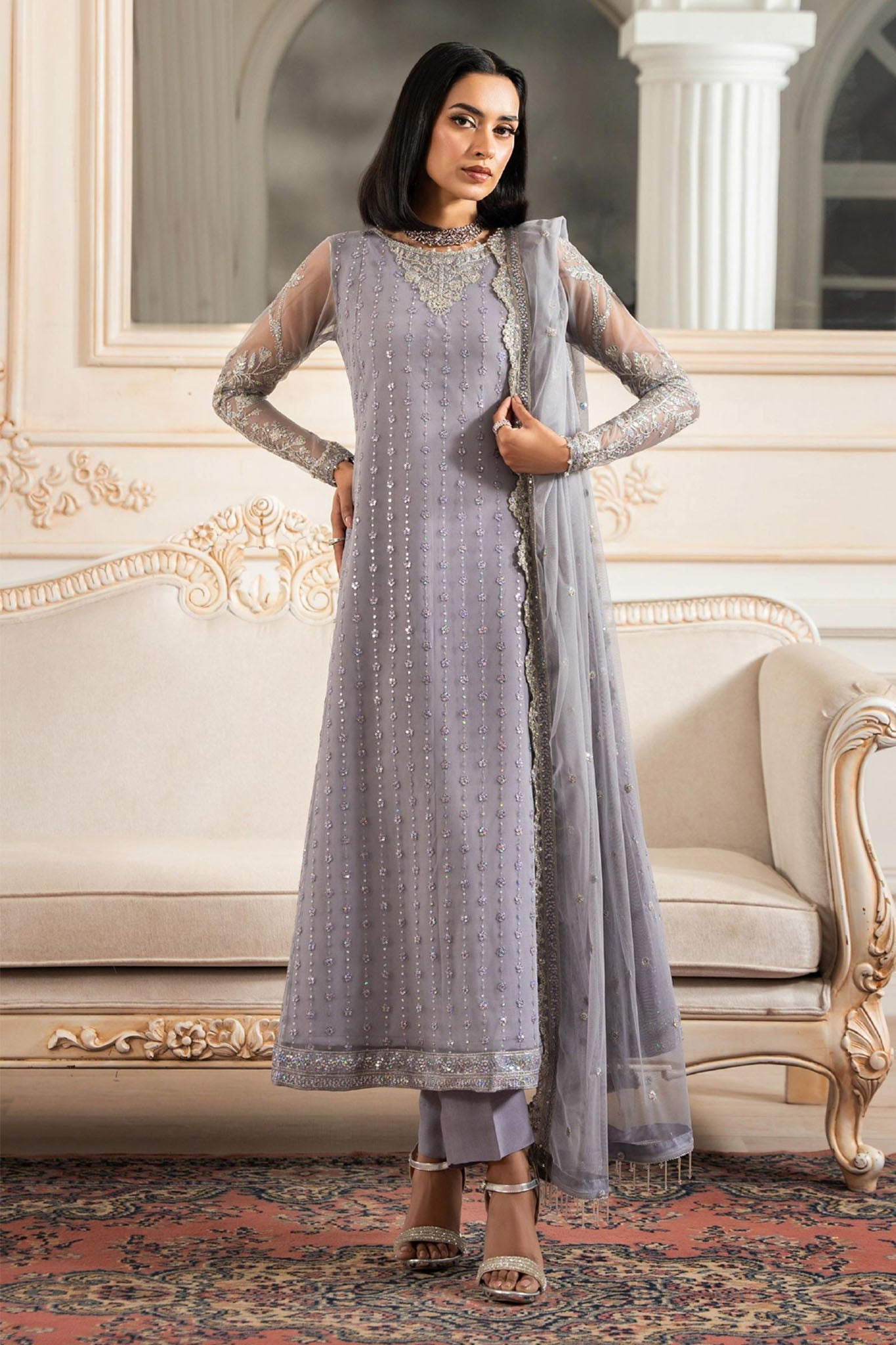 Nafees By Zarif Unstitched 3 Piece Luxury Formals Collection-ZNAF-01-Merve