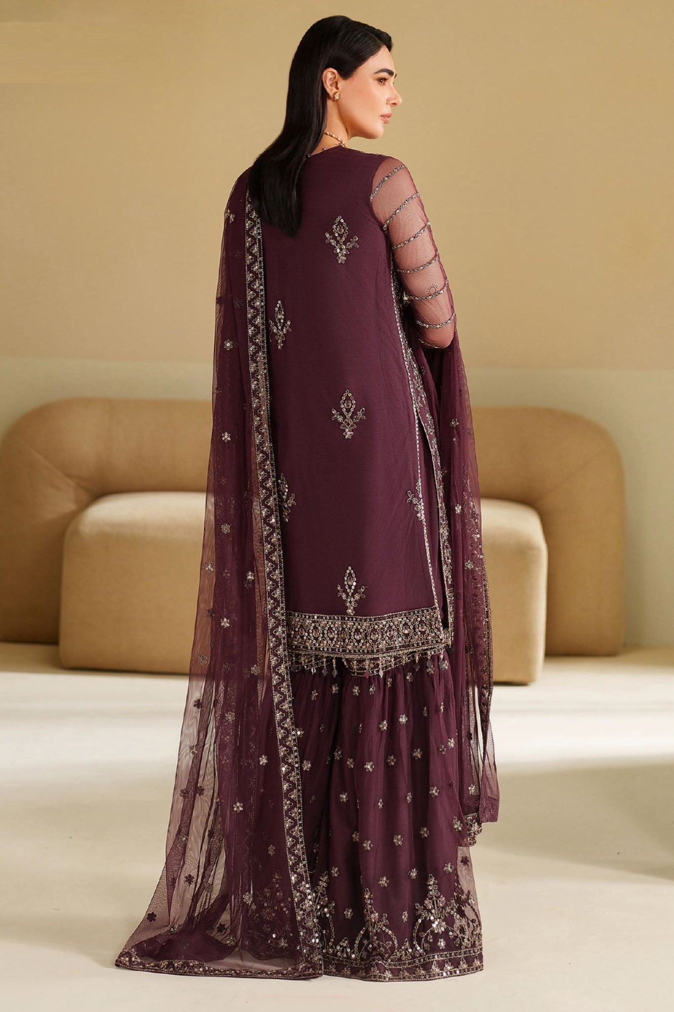 Roohi By Zarif Unstitched 3 Piece Formal Edit Collection'2025-ZRF-RFE-01-SANEH