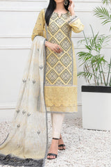 Zarka by Tawakkal Semi Stitched 3 Piece Emb Lawn Suit-ZT-9129