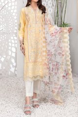 Zarka by Tawakkal Semi Stitched 3 Piece Emb Lawn Suit-ZT-9127