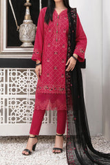 Zarka by Tawakkal Semi Stitched 3 Piece Emb Lawn Suit-ZT-9126