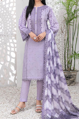 Zarka by Tawakkal Semi Stitched 3 Piece Emb Lawn Suit-ZT-9130