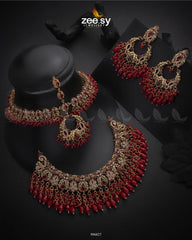 Zarnish Bridal Set Red - Zeesy Jewellery