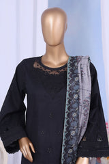 Khombi Stitched 3 Piece Casual Pret Cotton Collection'2025-Zebra Lines Black