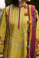 SS Lawn By Hussain Rehar Unstitched 3 Piece Emb Lawn Suit-Zest