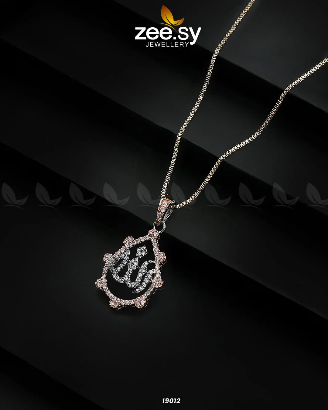Zirconic Verse Locket Black Rose - Zeesy Jewellery
