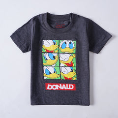 Kjunction Boys Half Sleeves-Printed T-Shirt (Donald)
