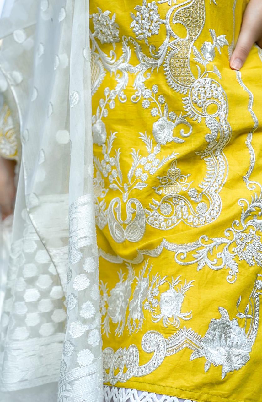 Panache Apparel Stitched Kurta Collection-Sunehri Dananeer