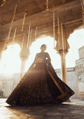 Dastoor By Aik Atelier Unstitched 3 Piece Luxury Velvet Suit-LOOK 01